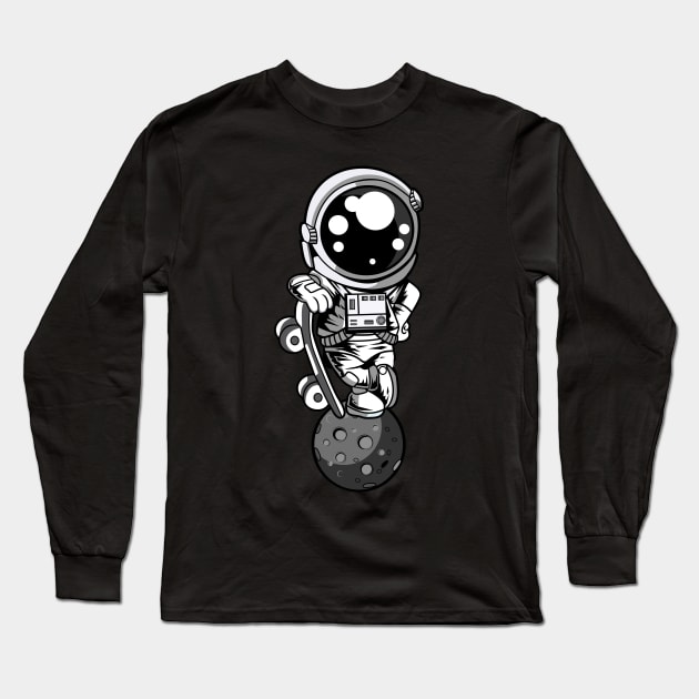 Astronaut Skater Boy Long Sleeve T-Shirt by ArtisticParadigms